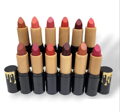 Premium Quality Pack of 12 Matte Lipsticks